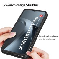 360° Grad Hülle für Xiaomi 17T Pro Handyhülle Integriertem Displayschutz Schwarz