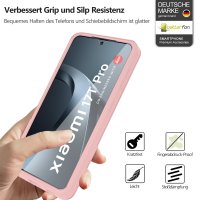 360° Grad Hülle für Xiaomi 17T Pro Handyhülle Integriertem Displayschutz Rosa