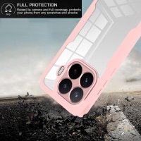 360° Grad Hülle für Xiaomi 17T Pro Handyhülle Integriertem Displayschutz Rosa