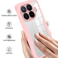 360° Grad Hülle für Xiaomi 17T Pro Handyhülle Integriertem Displayschutz Rosa