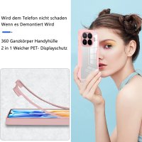 360° Grad Hülle für Xiaomi 17T Pro Handyhülle Integriertem Displayschutz Rosa