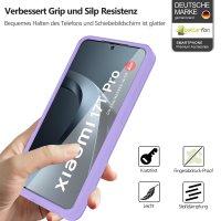 360° Grad Hülle für Xiaomi 17T Pro Handyhülle Integriertem Displayschutz Lila