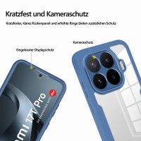 360° Grad Hülle für Xiaomi 17T Pro Handyhülle Integriertem Displayschutz Blau