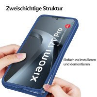 360° Grad Hülle für Xiaomi 17T Pro Handyhülle Integriertem Displayschutz Blau
