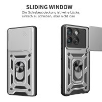 Outdoor Panzer Hülle für Motorola Edge 70 5G Kameraschutz Ring Case Stoßfest Silber