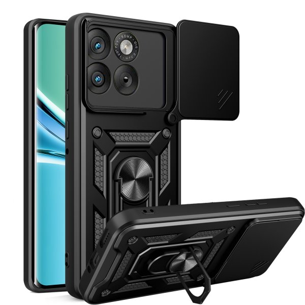 Outdoor Panzer Hülle für Motorola Edge 70 5G Kameraschutz Ring Case Stoßfest Schwarz
