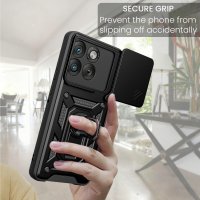 Outdoor Panzer Hülle für Motorola Edge 70 5G Kameraschutz Ring Case Stoßfest Schwarz