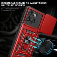 Outdoor Panzer Hülle für Motorola Edge 70 5G Kameraschutz Ring Case Stoßfest Rot