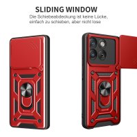 Outdoor Panzer Hülle für Motorola Edge 70 5G Kameraschutz Ring Case Stoßfest Rot