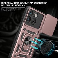 Outdoor Panzer Hülle für Motorola Edge 70 5G Kameraschutz Ring Case Stoßfest Rosegold