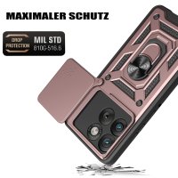 Outdoor Panzer Hülle für Motorola Edge 70 5G Kameraschutz Ring Case Stoßfest Rosegold