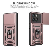 Outdoor Panzer Hülle für Motorola Edge 70 5G Kameraschutz Ring Case Stoßfest Rosegold
