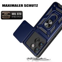 Outdoor Panzer Hülle für Motorola Edge 70 5G Kameraschutz Ring Case Stoßfest Blau