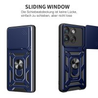 Outdoor Panzer Hülle für Motorola Edge 70 5G Kameraschutz Ring Case Stoßfest Blau