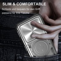 Outdoor Panzer Hülle für ZTE Blade V80 Vita Handyhülle mit Slide Kameraschutz Ringhalter Bumper in Silber