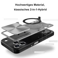Outdoor Panzer Hülle für ZTE Blade V80 Vita Handyhülle mit Slide Kameraschutz Ringhalter Bumper in Silber