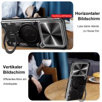 Outdoor Panzer Hülle für ZTE Blade V80 Vita Handyhülle mit Slide Kameraschutz Ringhalter Bumper in Schwarz