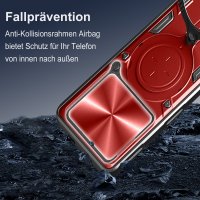 Outdoor Panzer Hülle für ZTE Blade V80 Vita Handyhülle mit Slide Kameraschutz Ringhalter Bumper in Rot