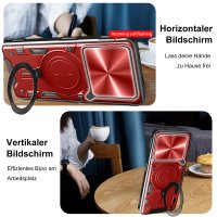 Outdoor Panzer Hülle für ZTE Blade V80 Vita Handyhülle mit Slide Kameraschutz Ringhalter Bumper in Rot