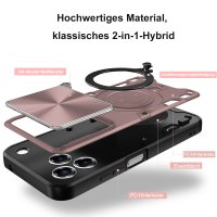 Outdoor Panzer Hülle für ZTE Blade V80 Vita Handyhülle mit Slide Kameraschutz Ringhalter Bumper in Rosegold
