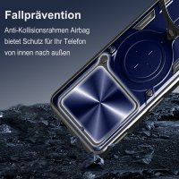 Outdoor Panzer Hülle für ZTE Blade V80 Vita Handyhülle mit Slide Kameraschutz Ringhalter Bumper in Blau