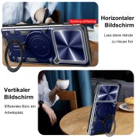 Outdoor Panzer Hülle für ZTE Blade V80 Vita Handyhülle mit Slide Kameraschutz Ringhalter Bumper in Blau
