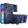 Outdoor Panzer Hülle für ZTE Blade V80 Vita Handyhülle mit Slide Kameraschutz Ringhalter Bumper in Blau