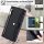 Handykette für Motorola Edge 60 / Edge 60 Fusion Hülle mit Band Handyhülle Kartenfächer Leder Umhängetasche Schwarz
