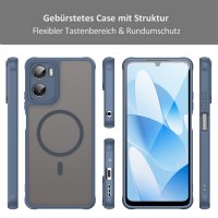 Magsafe Handyhülle für Motorola Moto G06 / G06 Power Matt Case Schutzhülle Kratzfest Magnet Hülle Blau