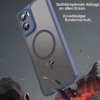 Magsafe Handyhülle für Motorola Moto G06 / G06 Power Matt Case Schutzhülle Kratzfest Magnet Hülle Blau