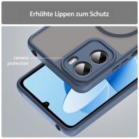 Magsafe Handyhülle für Motorola Moto G06 / G06 Power Matt Case Schutzhülle Kratzfest Magnet Hülle Blau