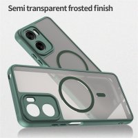 Magsafe Handyhülle für Motorola Moto G06 / G06 Power Matt Case Schutzhülle Kratzfest Magnet Hülle Grün
