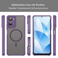 Magsafe Handyhülle für Motorola Moto G06 / G06 Power Matt Case Schutzhülle Kratzfest Magnet Hülle Lila