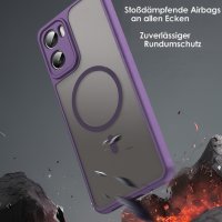 Magsafe Handyhülle für Motorola Moto G06 / G06 Power Matt Case Schutzhülle Kratzfest Magnet Hülle Lila