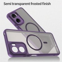 Magsafe Handyhülle für Motorola Moto G06 / G06 Power Matt Case Schutzhülle Kratzfest Magnet Hülle Lila