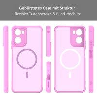 Magsafe Handyhülle für Motorola Moto G06 / G06 Power Matt Case Schutzhülle Kratzfest Magnet Hülle Pink