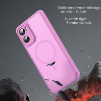 Magsafe Handyhülle für Motorola Moto G06 / G06 Power Matt Case Schutzhülle Kratzfest Magnet Hülle Pink
