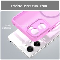 Magsafe Handyhülle für Motorola Moto G06 / G06 Power Matt Case Schutzhülle Kratzfest Magnet Hülle Pink