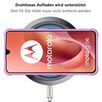 Magsafe Handyhülle für Motorola Moto G06 / G06 Power Matt Case Schutzhülle Kratzfest Magnet Hülle Pink
