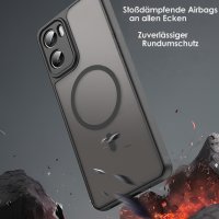 Magsafe Handyhülle für Motorola Moto G06 / G06 Power Matt Case Schutzhülle Kratzfest Magnet Hülle Schwarz