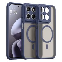 Magsafe Handyhülle für Motorola Moto G67 / G77 Matt Case Schutzhülle Kratzfest Magnet Hülle Blau