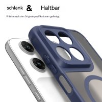 Magsafe Handyhülle für Motorola Moto G67 / G77 Matt Case Schutzhülle Kratzfest Magnet Hülle Blau