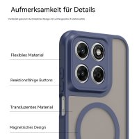 Magsafe Handyhülle für Motorola Moto G67 / G77 Matt Case Schutzhülle Kratzfest Magnet Hülle Blau