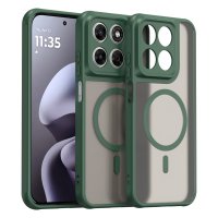 Magsafe Handyhülle für Motorola Moto G67 / G77 Matt Case Schutzhülle Kratzfest Magnet Hülle Grün
