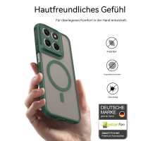 Magsafe Handyhülle für Motorola Moto G67 / G77 Matt Case Schutzhülle Kratzfest Magnet Hülle Grün