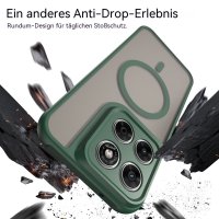 Magsafe Handyhülle für Motorola Moto G67 / G77 Matt Case Schutzhülle Kratzfest Magnet Hülle Grün