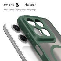 Magsafe Handyhülle für Motorola Moto G67 / G77 Matt Case Schutzhülle Kratzfest Magnet Hülle Grün