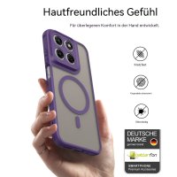 Magsafe Handyhülle für Motorola Moto G67 / G77 Matt Case Schutzhülle Kratzfest Magnet Hülle Lila