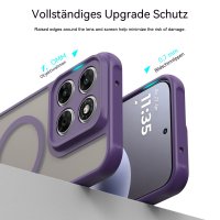 Magsafe Handyhülle für Motorola Moto G67 / G77 Matt Case Schutzhülle Kratzfest Magnet Hülle Lila