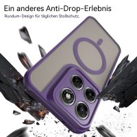 Magsafe Handyhülle für Motorola Moto G67 / G77 Matt Case Schutzhülle Kratzfest Magnet Hülle Lila